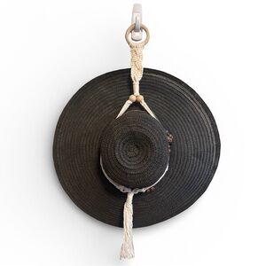 Handmade Boho Macrame Hat Hanger, Storage Display Organizer, [Cream]